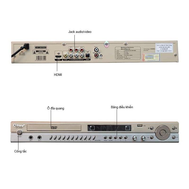 Máy karaoke AR-36MB (kèm 2 mic)