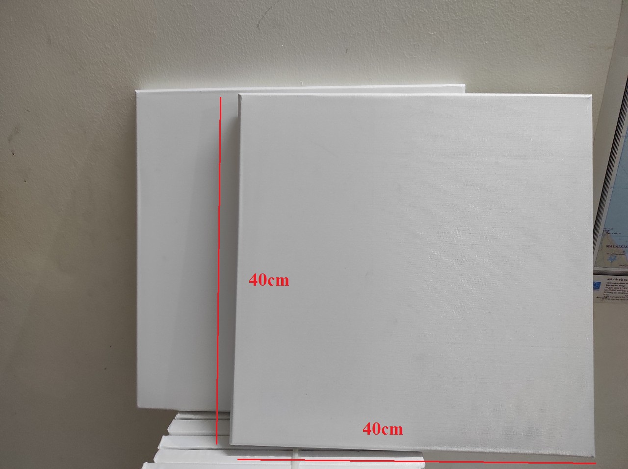 Combo 2 Toan vẽ tranh 40x40 cm căng sẵn
