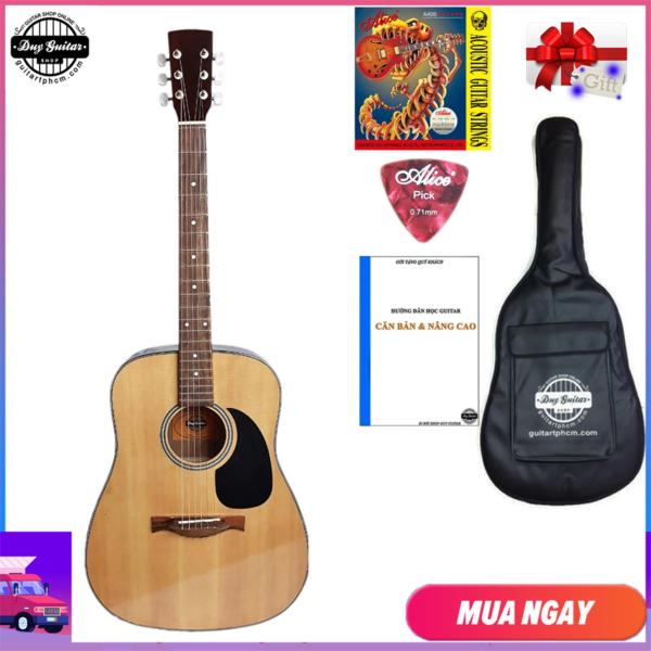 [ Tặng giáo trình ] Đàn Guitar Acoustic DVE70 D  dáng D thùng to - Duy Guitar Store chuyên đàn ghi-ta đệm hát dành cho bạn mới tập
