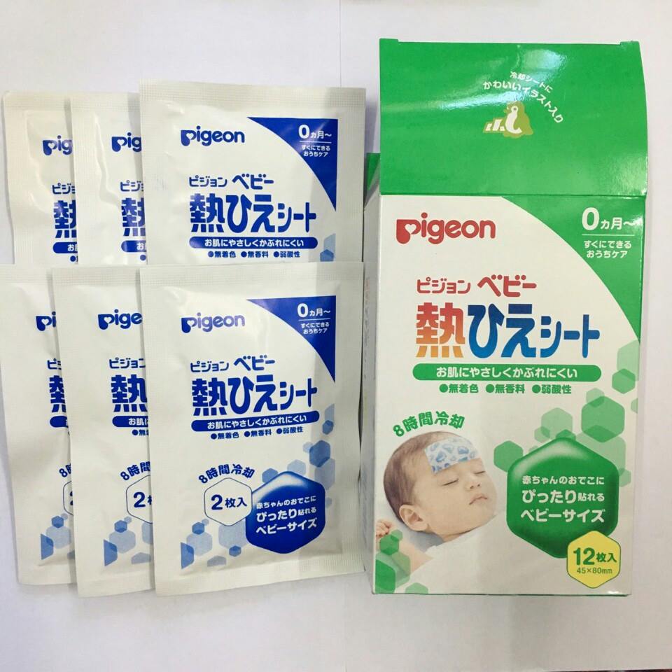 [HCM]Hộp Miếng Dán Hạ Sốt Pigeon 12 miếng