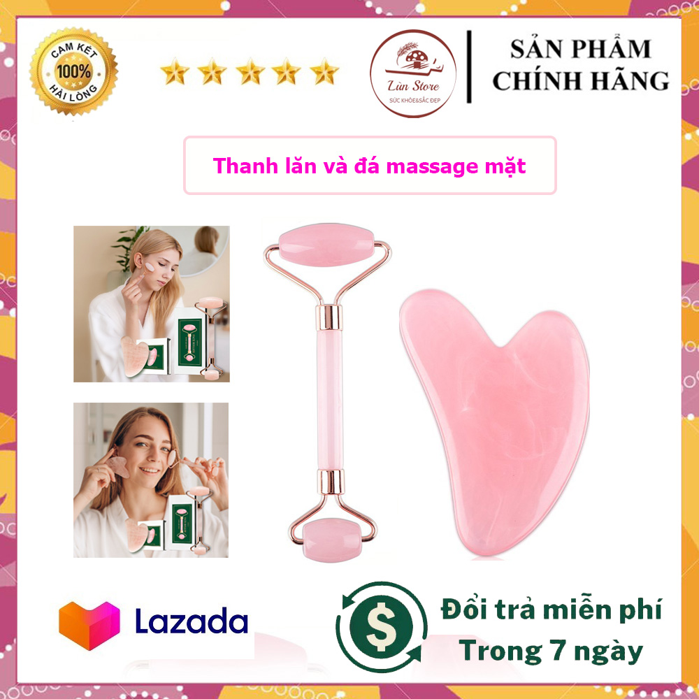 Thanh Lăn Massage 2 đầu và thanh cạo gió massage hình vây cá Giảm nọng mỡ trên mặt, giúp mặt V-line hơn, Con Lăn Massage giúp Nâng Cơ Mặt, Thanh Lăn Nâng Cơ Săn Chắc Thon Gọn Gương Mặt Và Cơ Thể, Thanh lăn massage mặt chính hãng