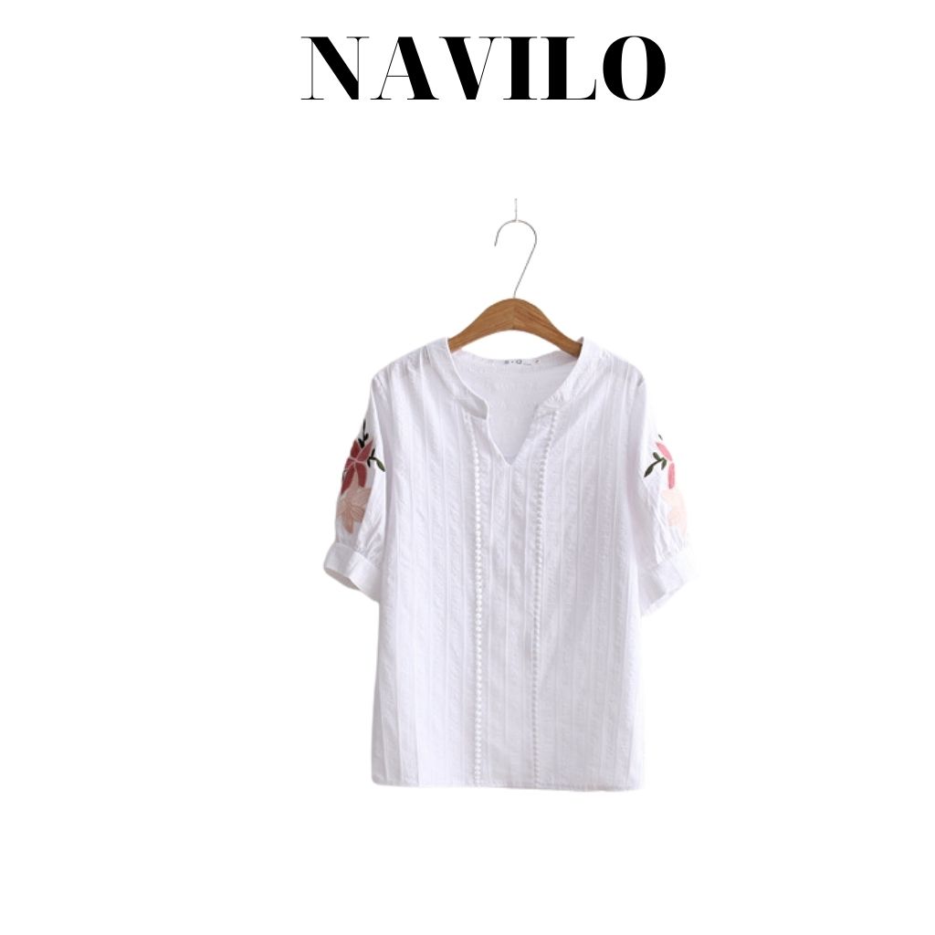 Áo sơ mi nữ  from rộng công sở kiểu đẹp NAVILO SM001