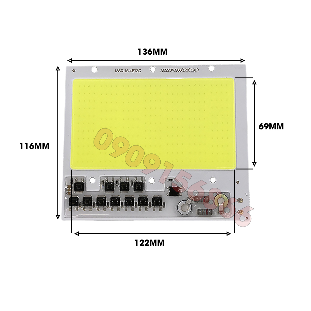 Vỉ led cob 200w 220v