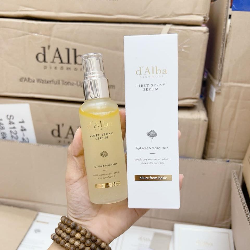 Fullbox - xịt khoáng căng bóng da d’alba white truffle serum hàn quốc - serum nấm tuyết dạng xịt dalba