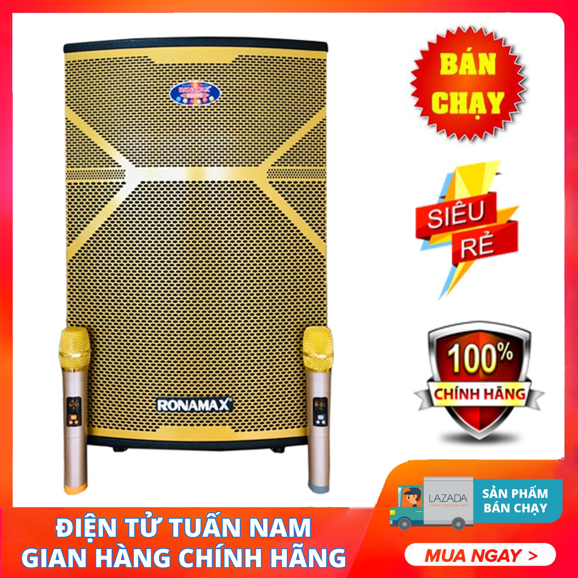 [HCM][Trả góp 0%]Loa kéo Bluetooth Ronamax MR15 - Bass 4 tấc - Hát karaoke cực hay