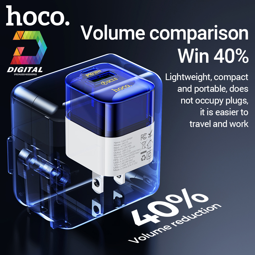 Bộ Sạc Nhanh Hoco DM-C3 30W Chính Hãng