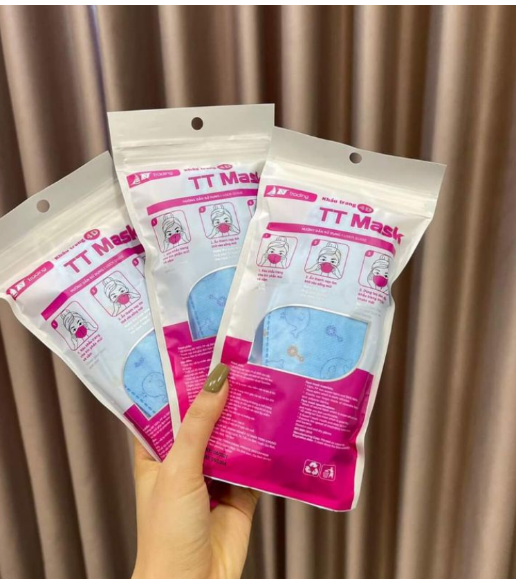 {COMBO 50 Cái } Khẩu Trang Cho Bé 4D KF94 Hoạ Tiết Bé từ (0-2 tuổi)