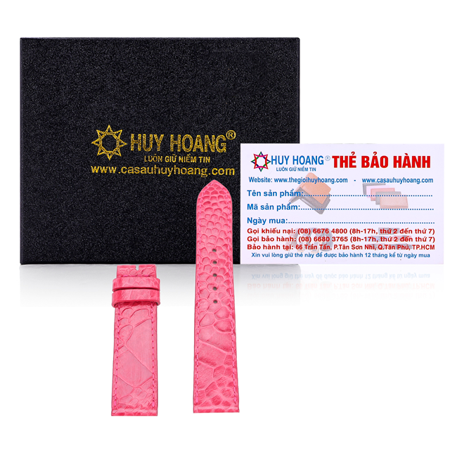 Hk8433-watch chain splendid ostrich skin size 16, 18, 20 pink