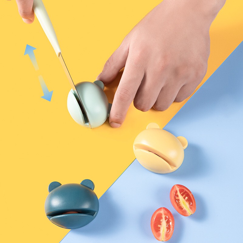 Đá mài dao kéo mini hình ếch có đế chống trơn trượt