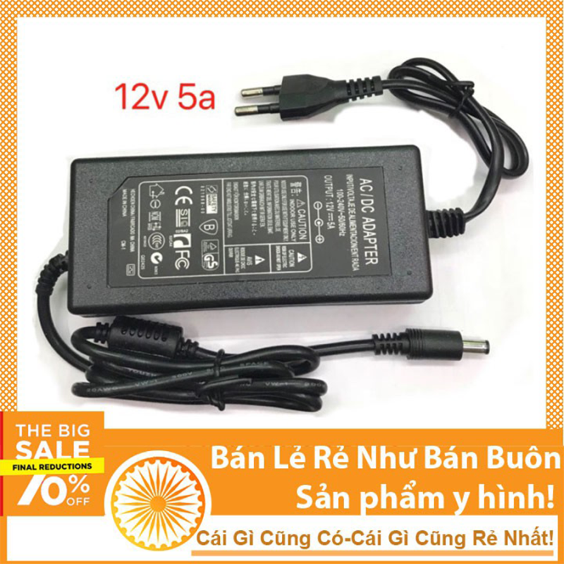 Bảng giá Nguồn 12v 5a adapter ( loại liền dây)