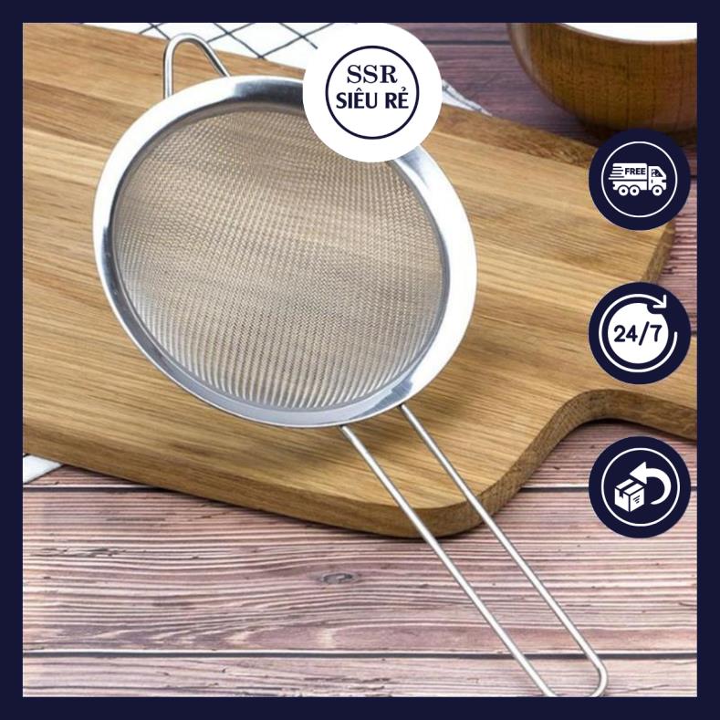 Vợt lọc, ray thực phẩm lỗ nhỏ 10cm ( lọc bột - rây bột - rá cua )