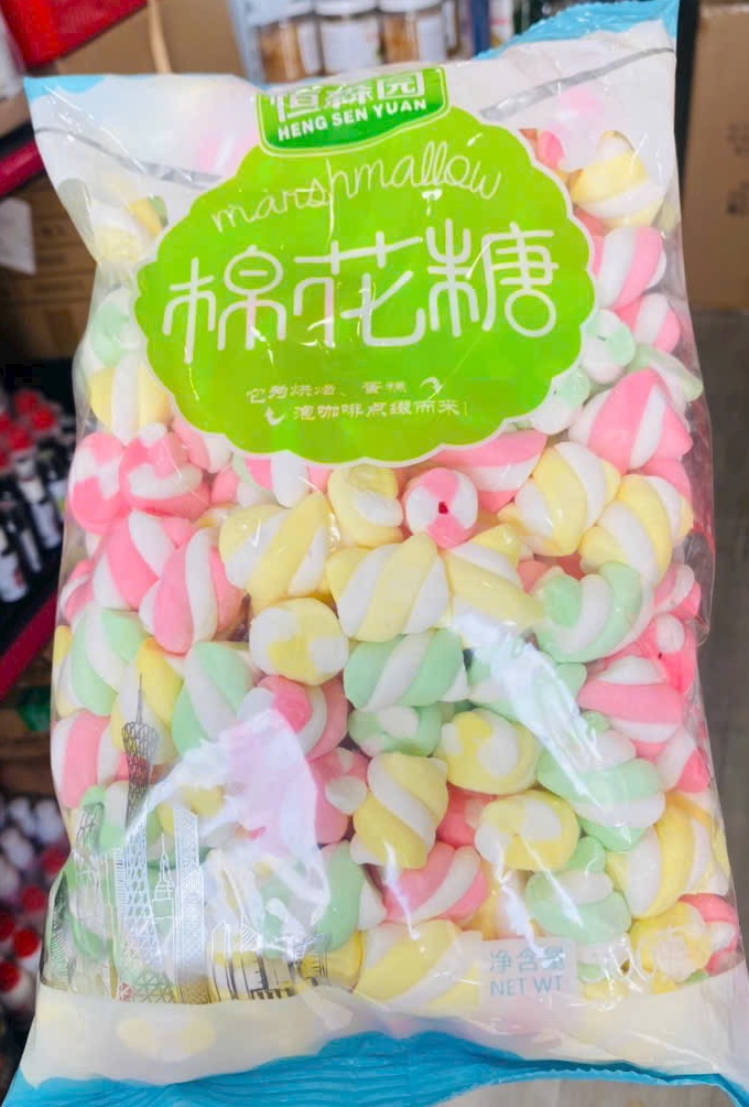 Kẹo marshmallow , kẹo bông gòn mềm cao cấp mix màu 500g