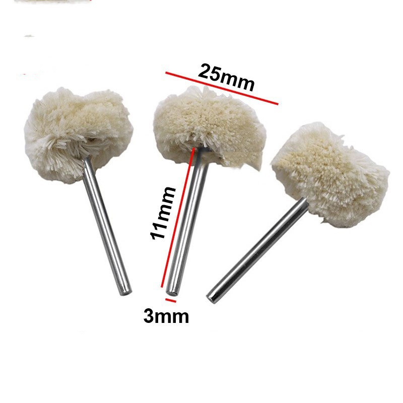 Đầu đánh bóng trang sức resin bằng len dùng cho máy mài khắc mini(giá 1 mũi)