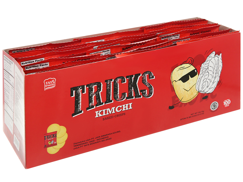 Bánh Khoai Tây Lát Tricks Đủ Vị (Hộp 30 gói x 18gr)