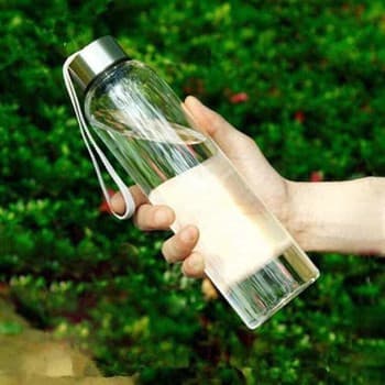 Combo 2 Chai nước thủy tinh 500ml có dây xách