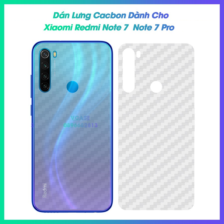 Dán Cacbon Mặt Sau Cho Xiaomi Redmi Note 7 / Note 7 Pro