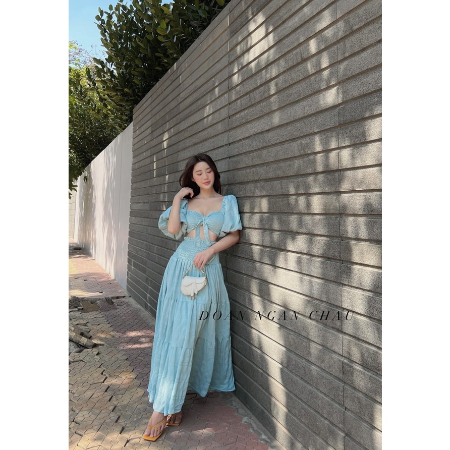 Sét maxi đi biển nhún xoè