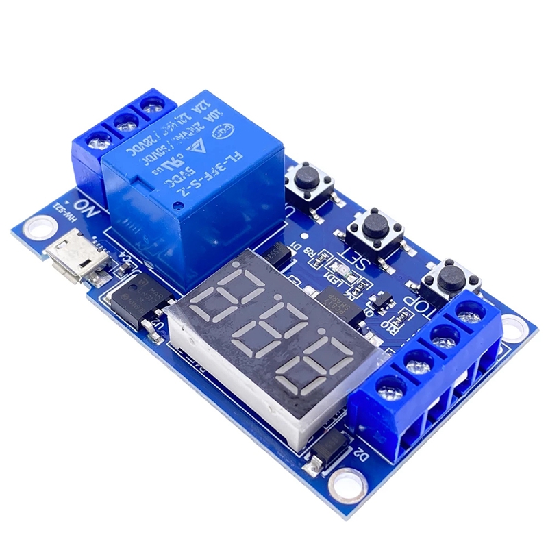 HW-521 Digital Time Delay 1 Way Relay Trigger Cycle Timer Delay Switch Circuit Board Timing Control Module