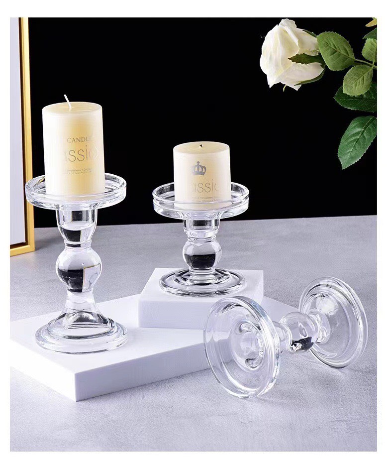 Ly Đựng Nến Thủy Tinh. Chân Nến Ly Cao 8.5cm Trang Trí Sang Trọng (Nhiều Kích Thước)