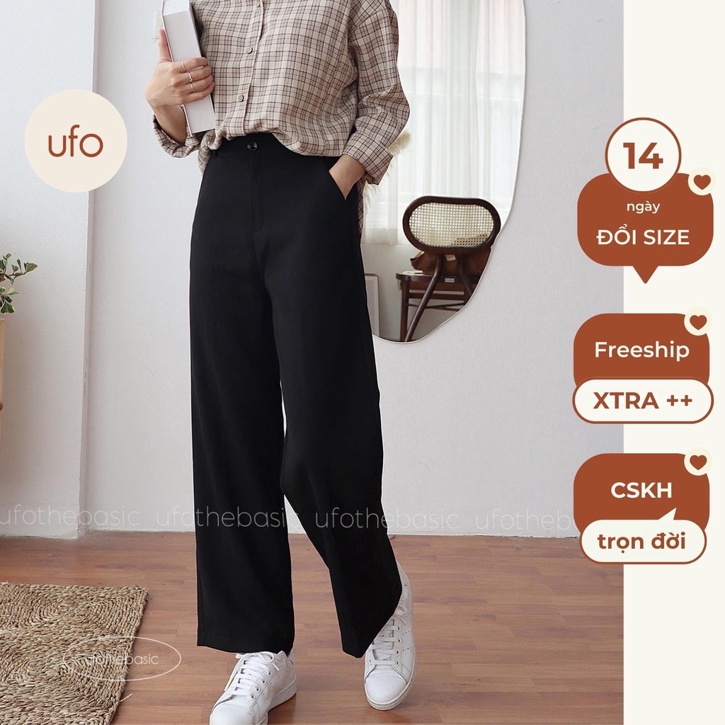 [Nhập LAZLOOK99 GIẢM 100K/500K] Quần ống rộng dáng suông dài – Straight Trousers – ufo.thebasic