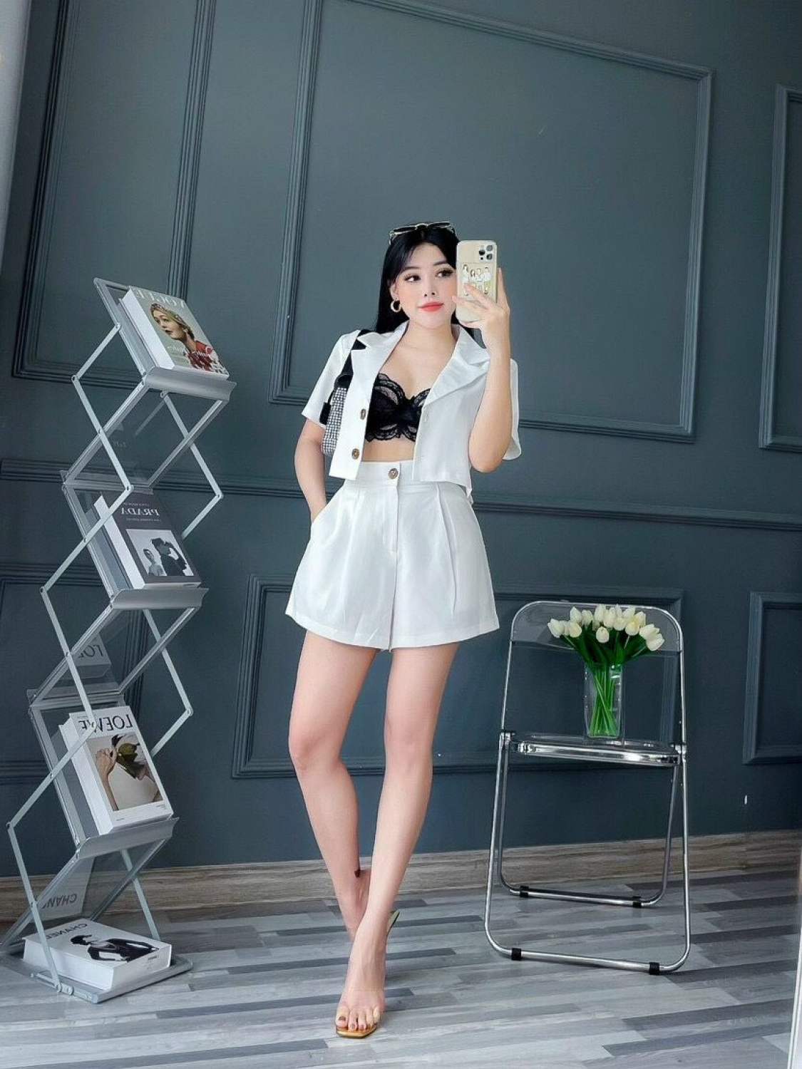 [Voucher 50k Freeship Max 0 đồng toàn quốc]SET VEST ĐÙI ÁO TAY NGẮN PHONG CÁCH HÀN QUỐC NHIỀU MÀU XINH XẮN
