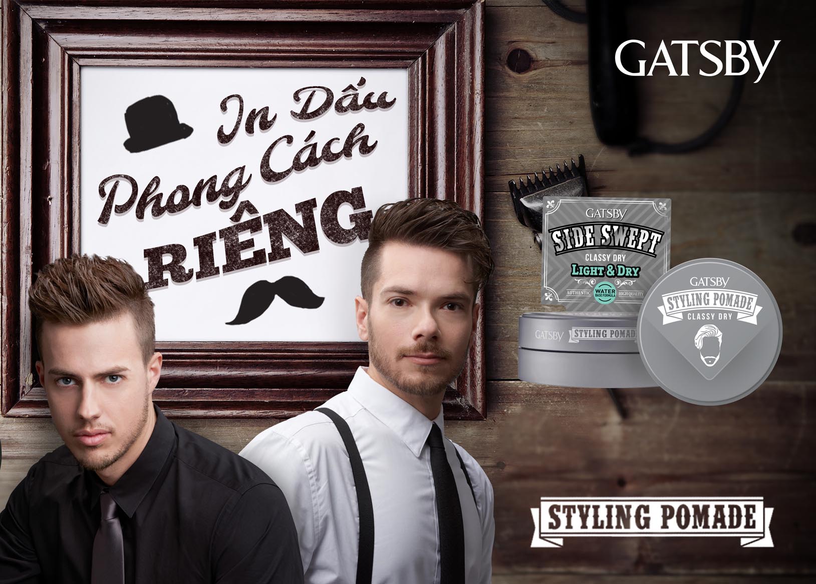 Wax Vuốt Tóc Gatsby Pomade Classy Dry 75g