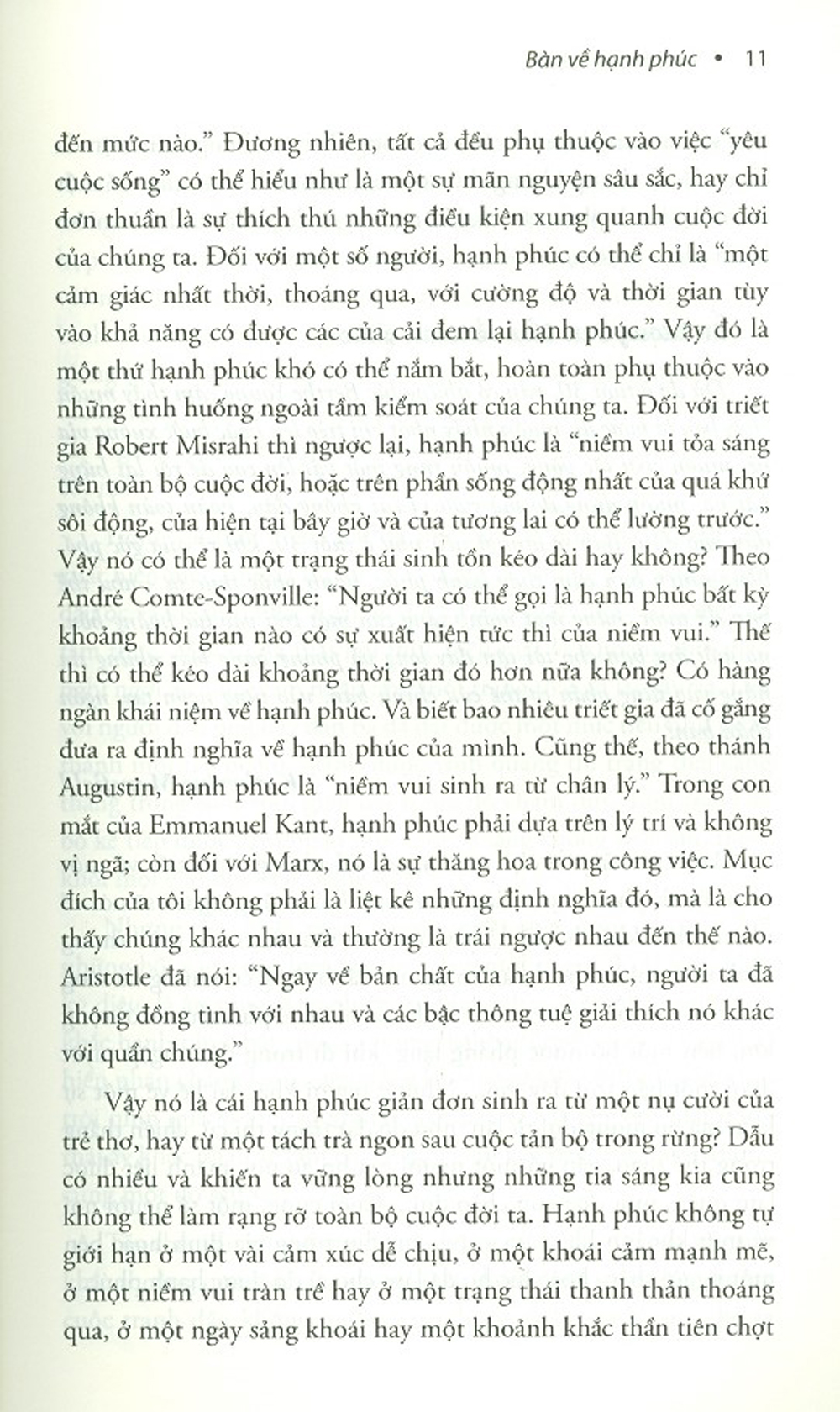 Bàn Về Hạnh Phúc