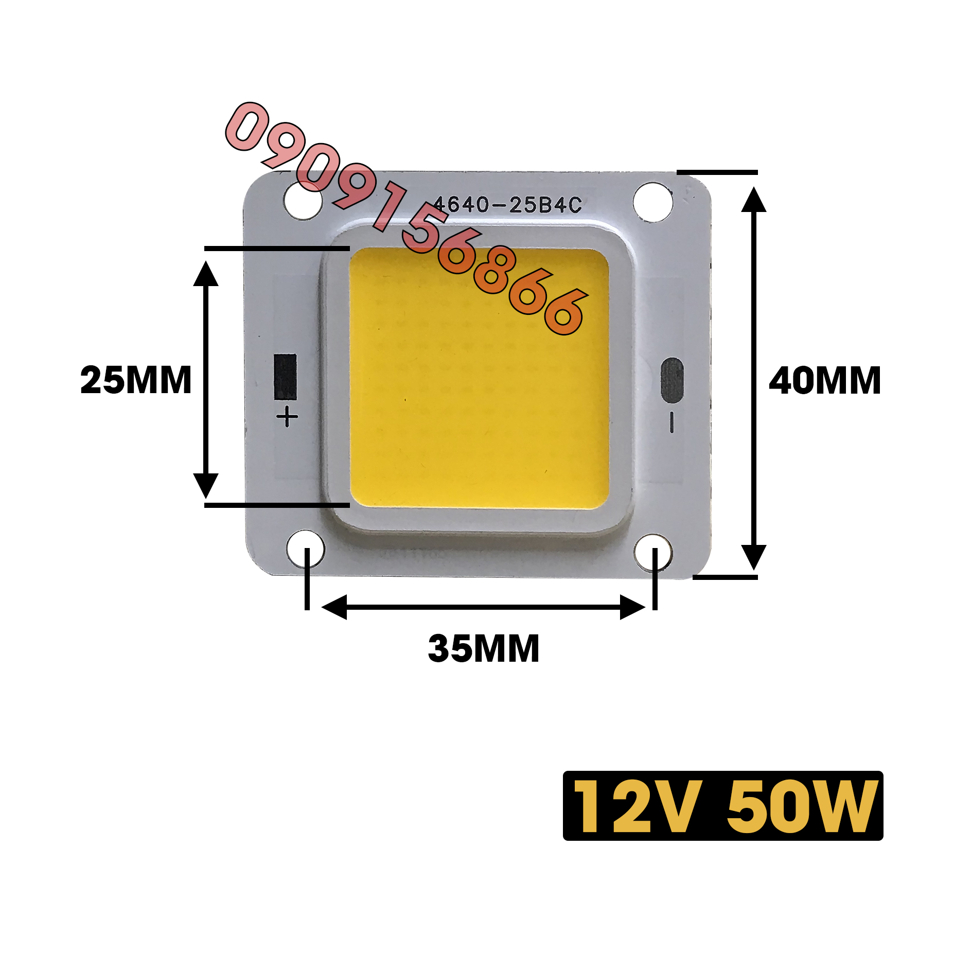 Mắt led cob 12v 50w