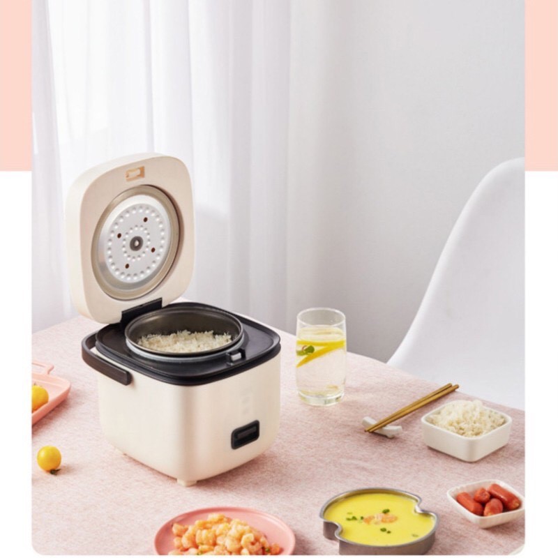 (HOẢ TỐC)Nồi Cơm Điện Mini Đa Năng JIASHi 1.2L (Nấu cơm, nấu cháo, hầm , hấp)