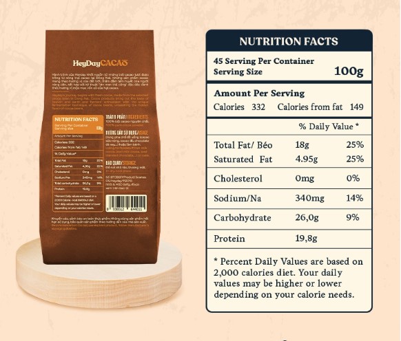 Bột ca cao nguyên chất Origin (Heyday Cacao)