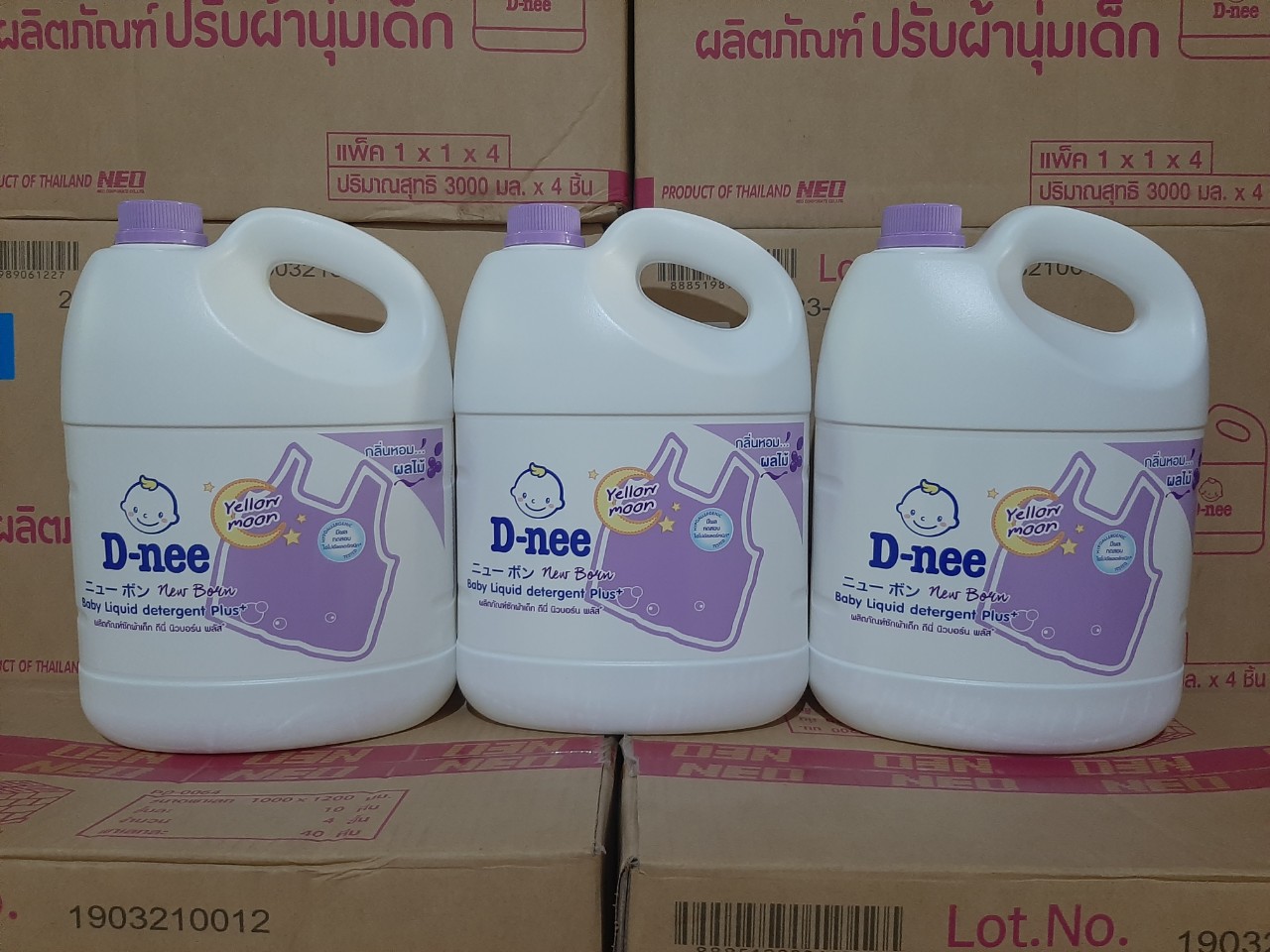 (Ktt) Dnee Laundry Detergent 3000ml Thailand - Purple - Thai Product