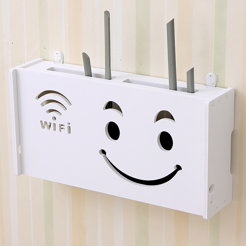 Kệ wifi hộp đựng wifi treo tường thông minh hình mặt cười 5mm kích thước lớn