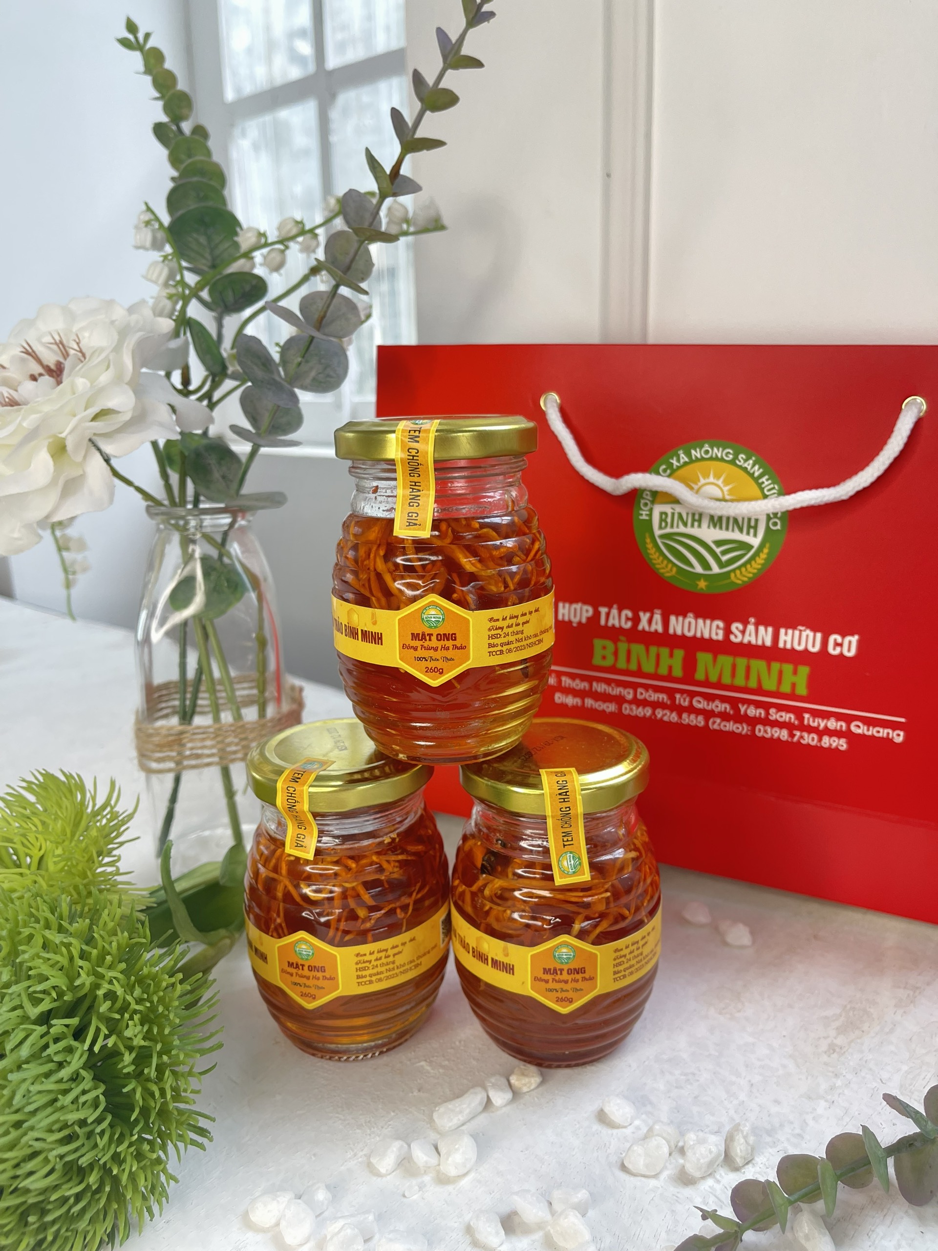 mật ong đông trùng hạ thảo BÌNH MINH