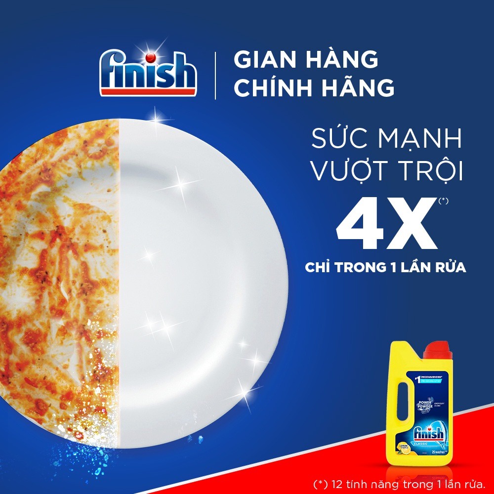 Bột rửa bát Finish Classic 1.2kg - Dùng cho máy rửa bát