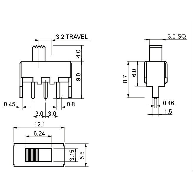 Công tắc gạt 3 chân SS12F44