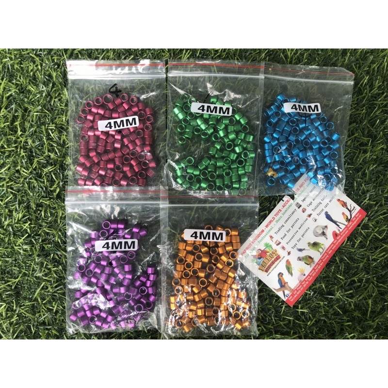 SET 10 vòng đeo chân chim chào mào 4mm
