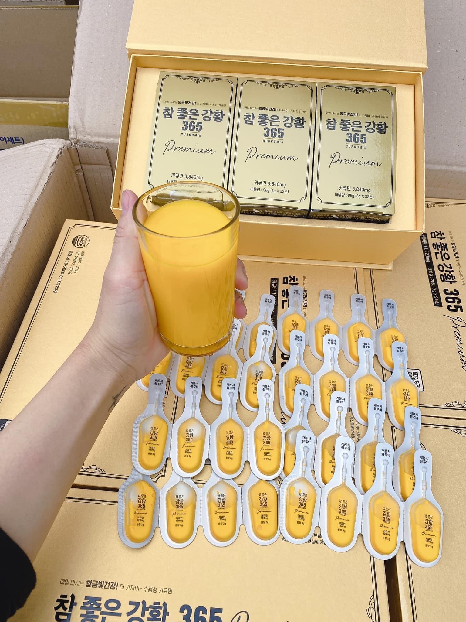 Nghệ Nano Curcumin 365 Hàn Quốc - hộp 96 tép
