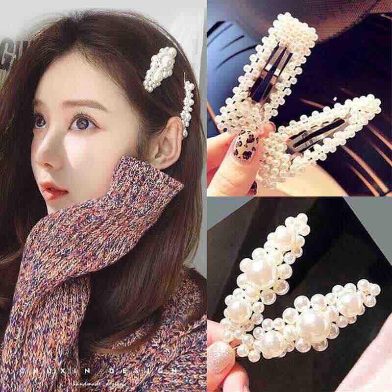 [HCM]Set 4 kẹp tóc ngọc trai mẫu mới
