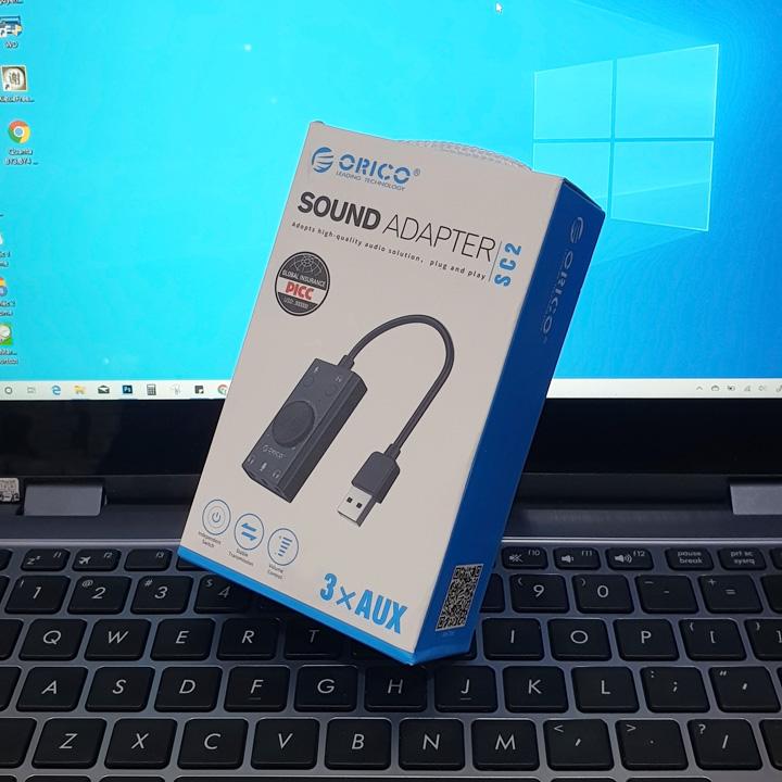 Sound card (card âm thanh) gắn cổng USB Orico SC2