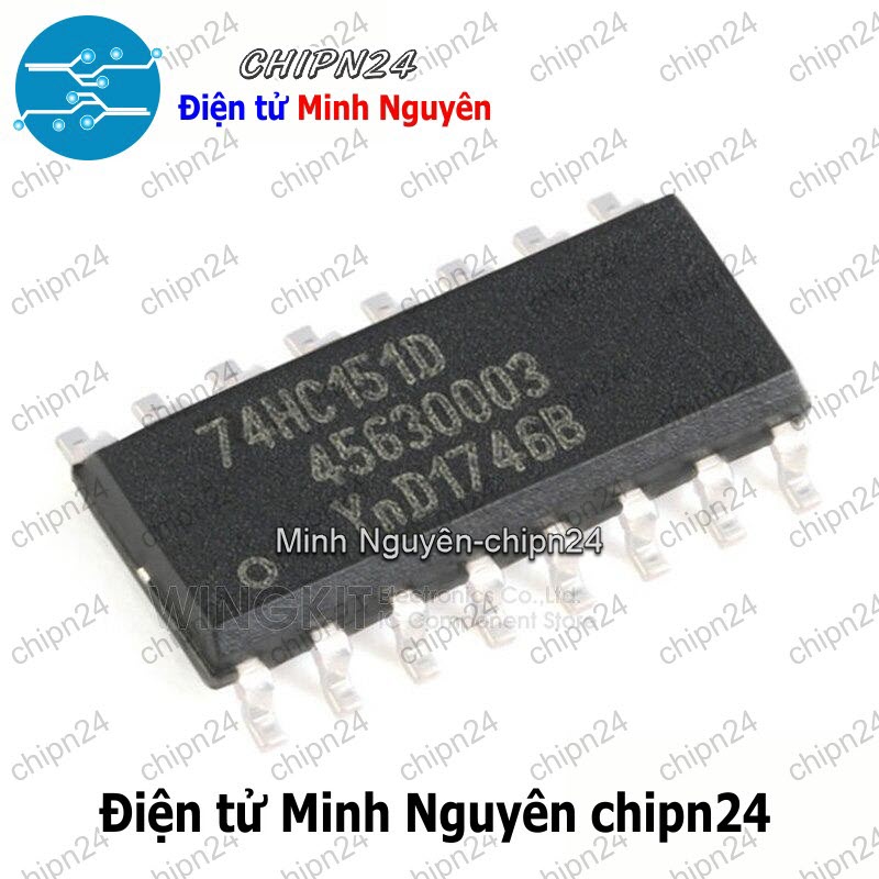 [2 con] (ST) IC Dán 74151 74HC151 SOP-16 Hàng Tốt (SMD) (74HC151D) (IC 8 đầu vào MUX) - HH003942