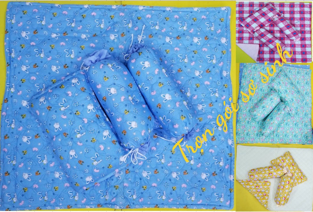 Gối nằm cho bé kích thướt 30x45cm chất bông mềm mại có kèm áo gối