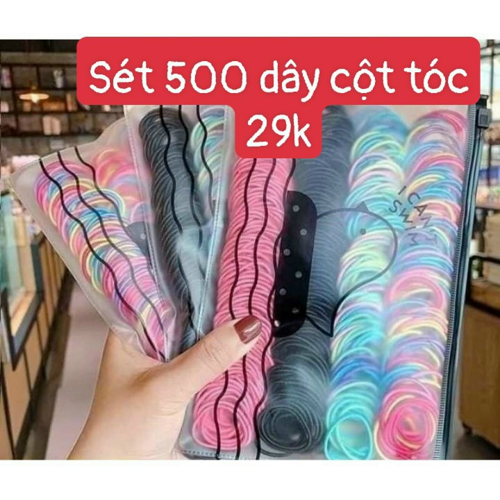 SET 500 DÂY CHUN BUỘC TÓC CHO BÉ