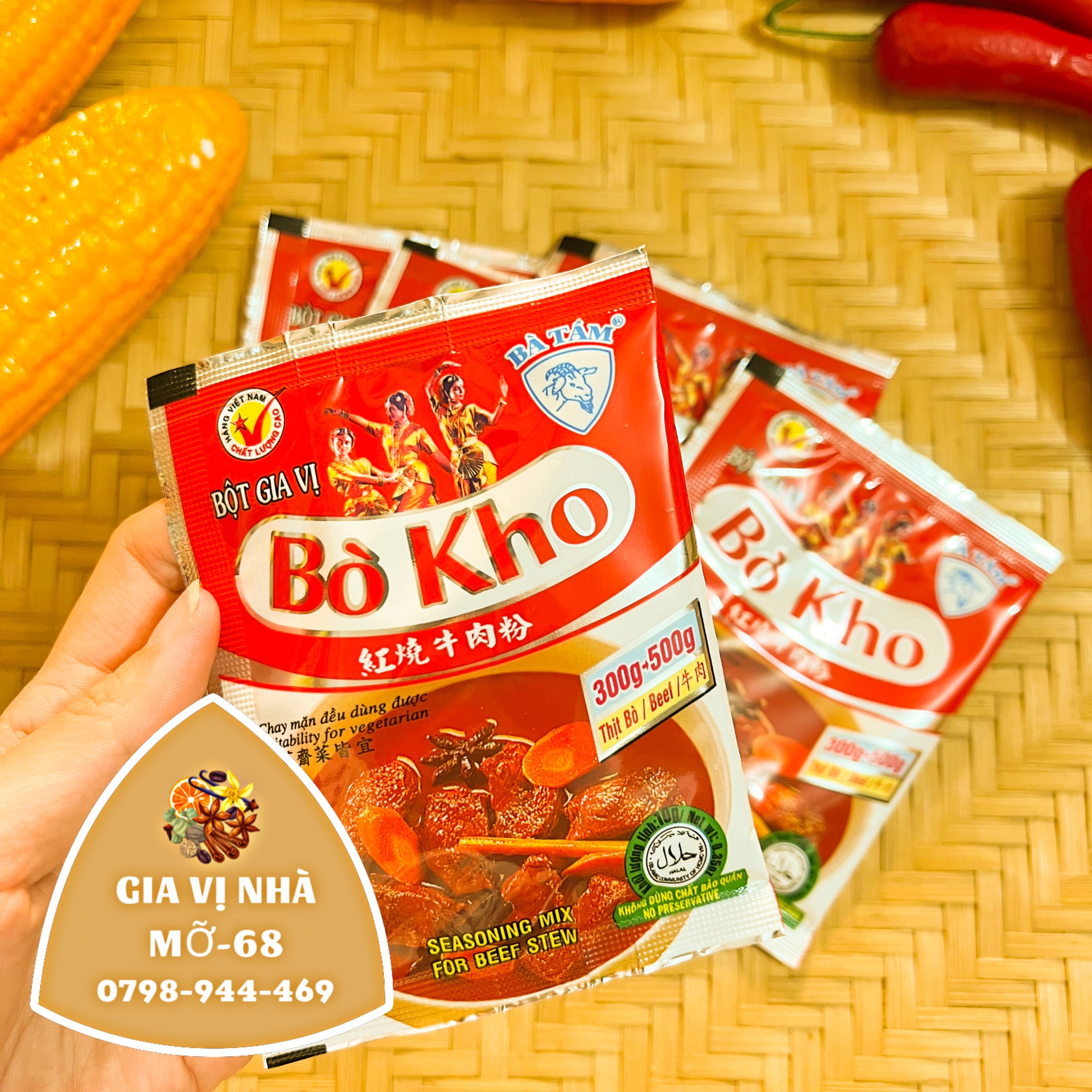 Bột gia vị bò kho bà tám - gói 10gr