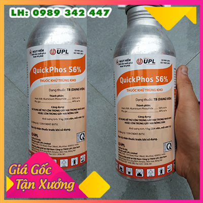 THUỐC XÔNG MỌT QUICK PHOS CHAI NHÔM 1 KG (Aluminium Phosphide 56%) , | THUỐC TRỊ MỌT HÀNG NÔNG SẢN KHÔ | THUỐC DIỆT MỌT LÚA | THUỐC DIỆT MỌT ĐẬU ĐỖ | THUỐC DIỆT MỌT NGÔ HẠT |