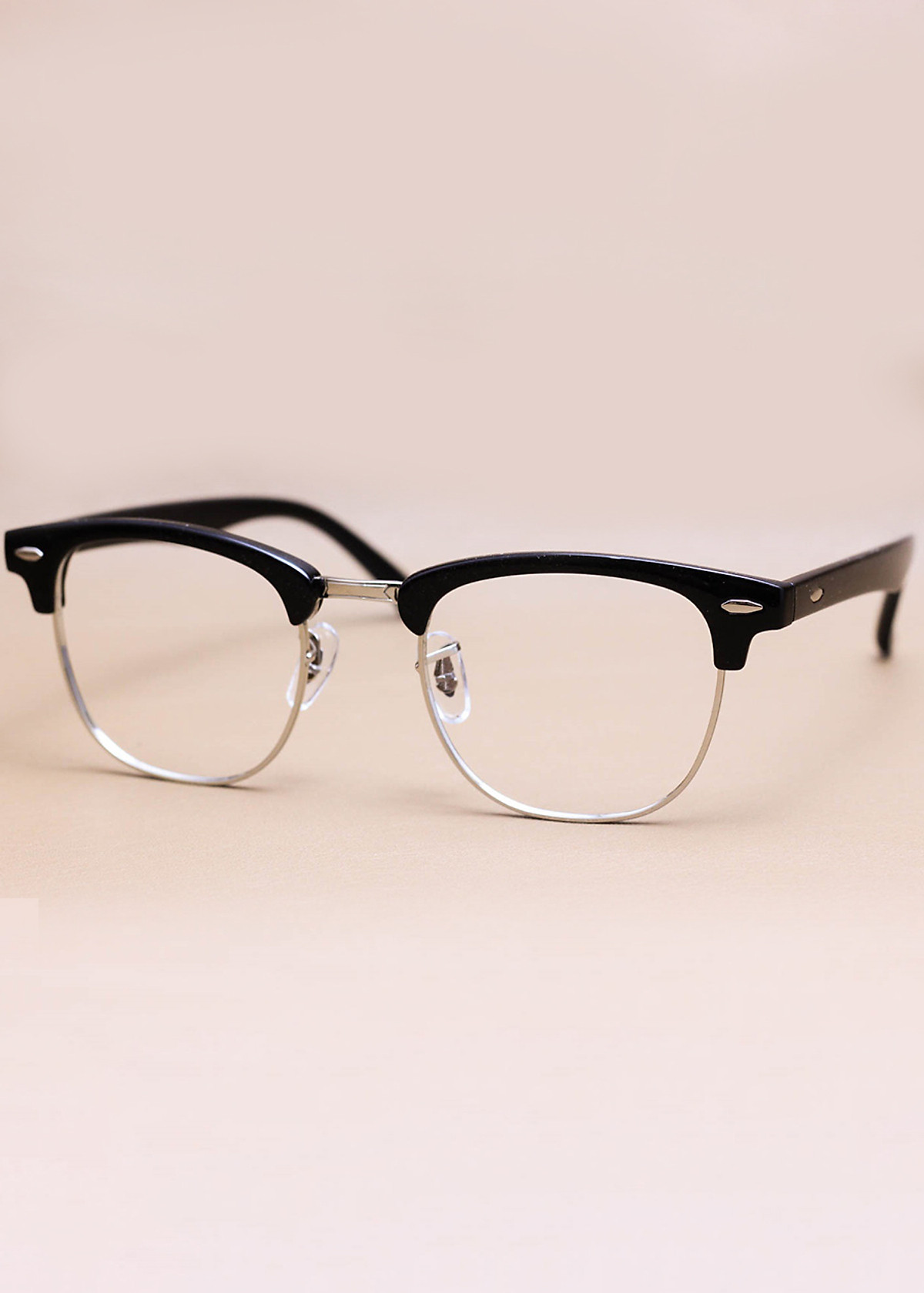 Gọng Kính Cận Hợp Kim Thời Trang Clubmaster Unisex - G1529