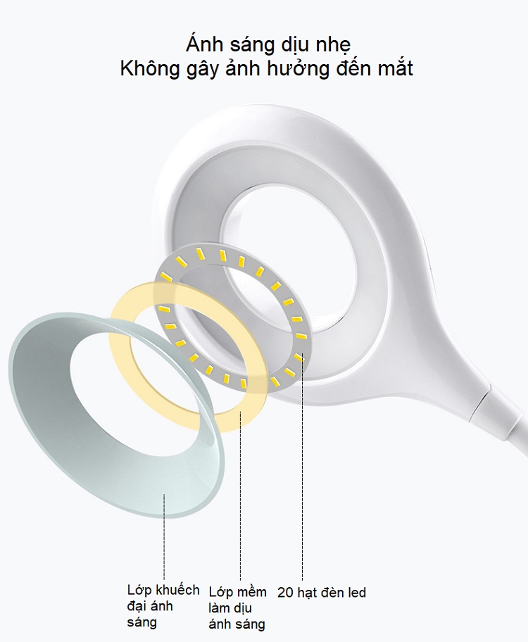 Đèn Led Bể Bàn Cắm USB WS-8002 ( ĐÈN BÀN HỌC, ĐỌC SÁCH, DÙNG MÁY TÍNH ĐÊM )