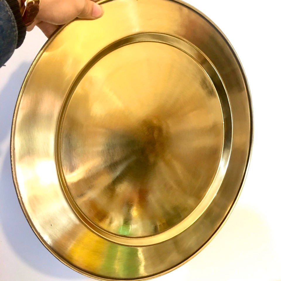 Mâm trơn 57 cm chất liệu bằng đồng