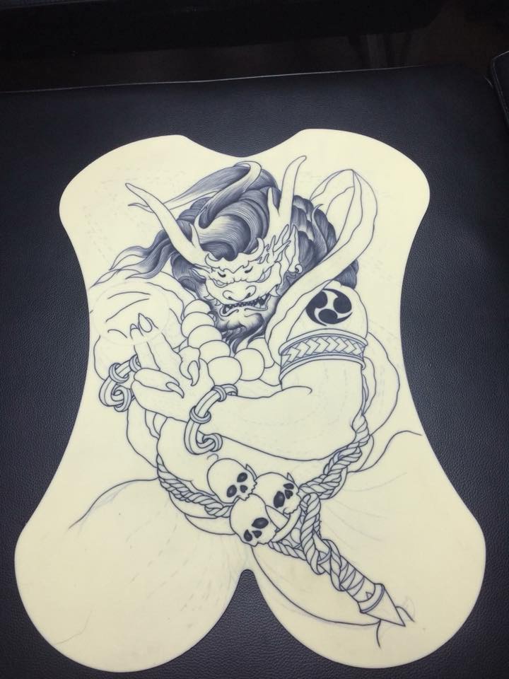 Da tập xăm tattoo khổ full lưng-dày 3mm
