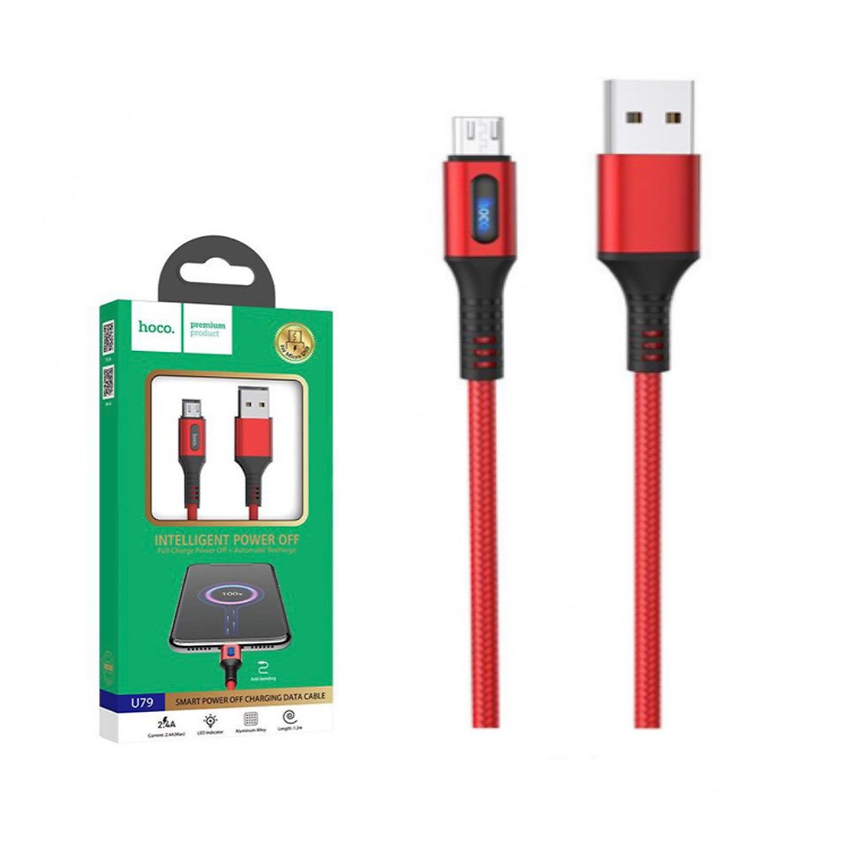Cáp Sạc Nhanh Hoco U79 2.4A Cổng Micro Usb Dài 1.2m
