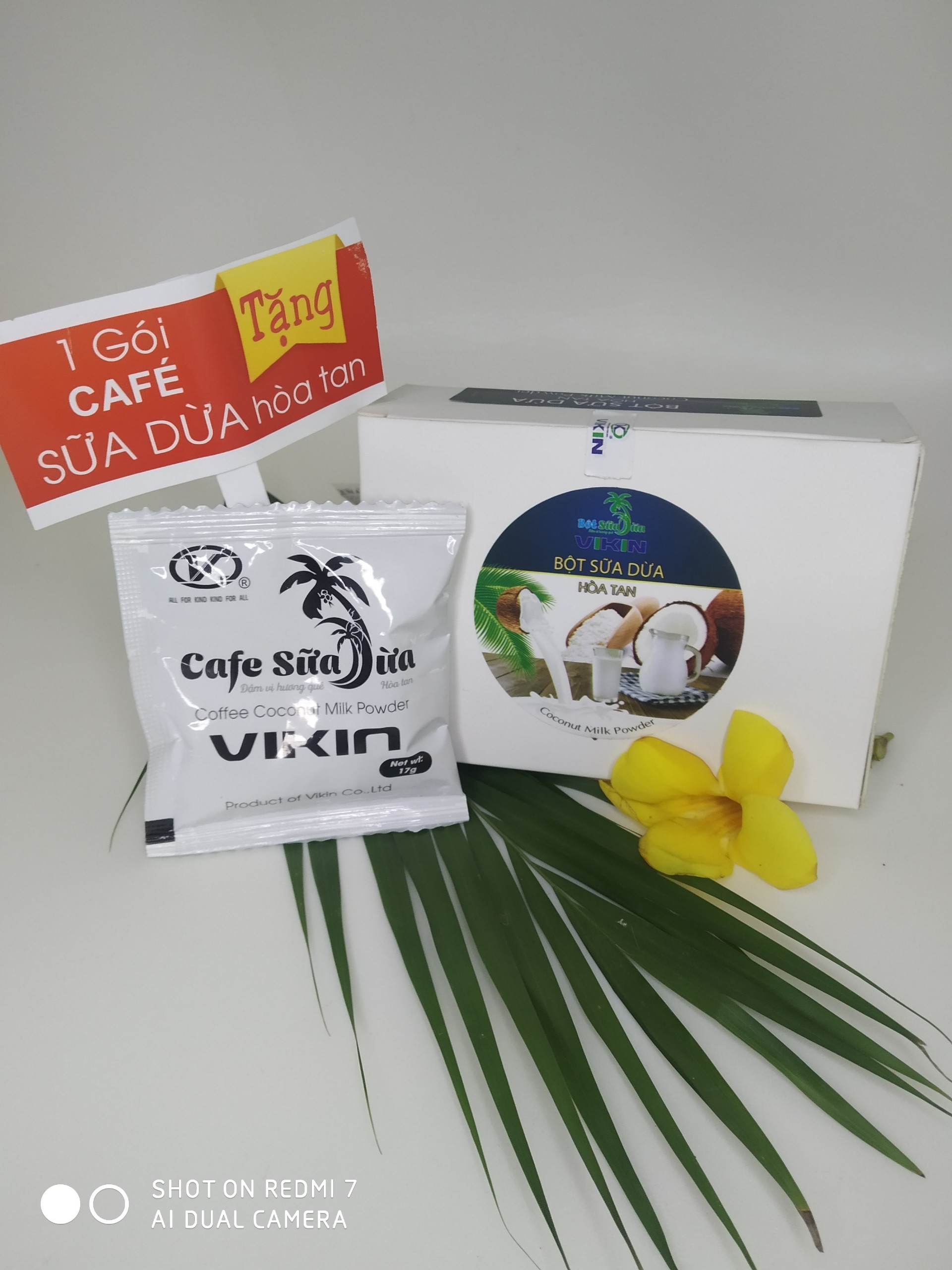 BỘT SỮA DỪA HÒA TAN HỘP 6 GÓI